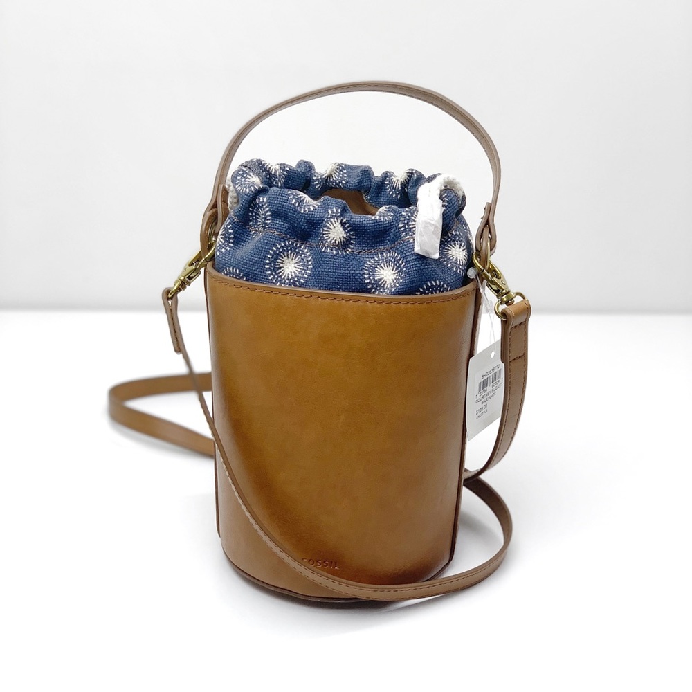 Brown Fossil Courtney Bucket Bag NWT
